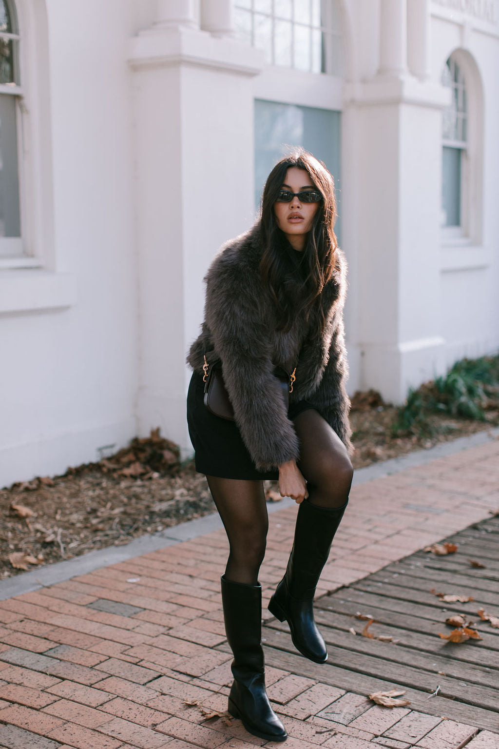 PRE ORDER Delilah Faux Fur Jacket Chocolate