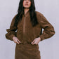 Gina Skirt - Tan Suede Look