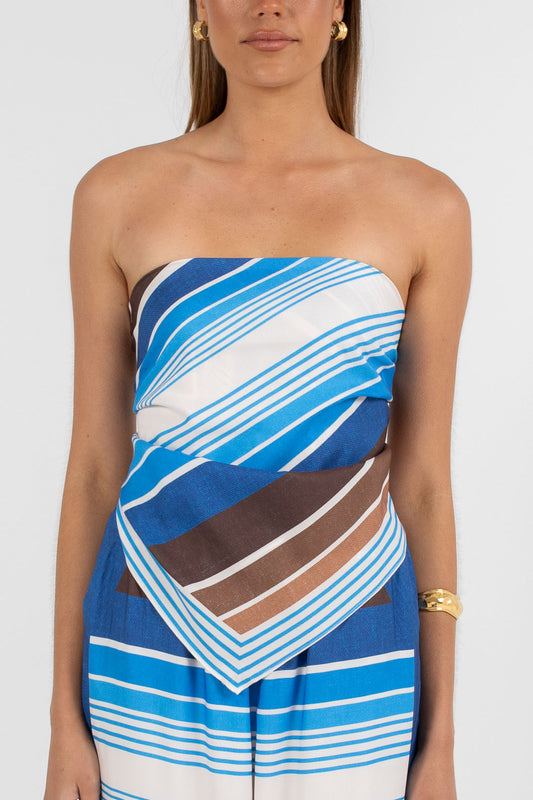 Gavdos Scarf Top - Paros Stripe