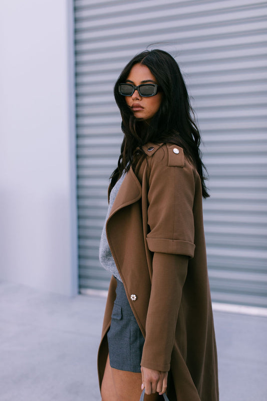 Sarah Trench Coat - Toffee Brown