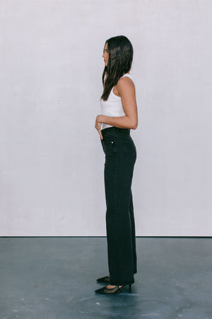 DISPATCH 07.05.25 - Carissa Wide Leg Jeans - Washed Black