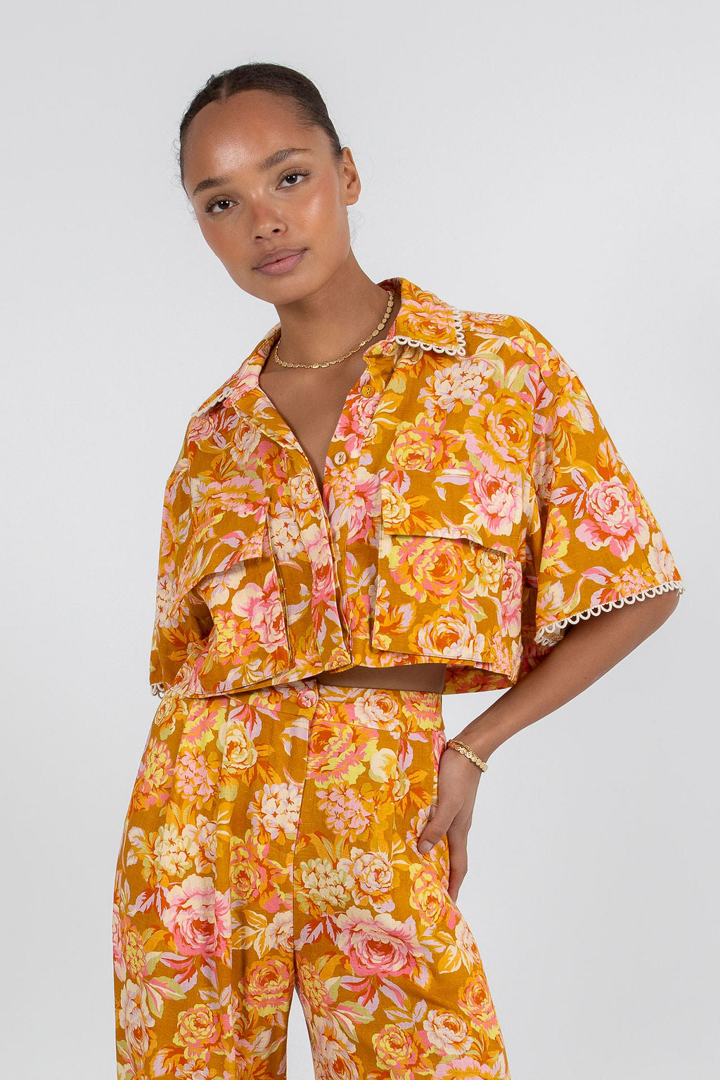 Esimio Shirt Hinterbloom Print