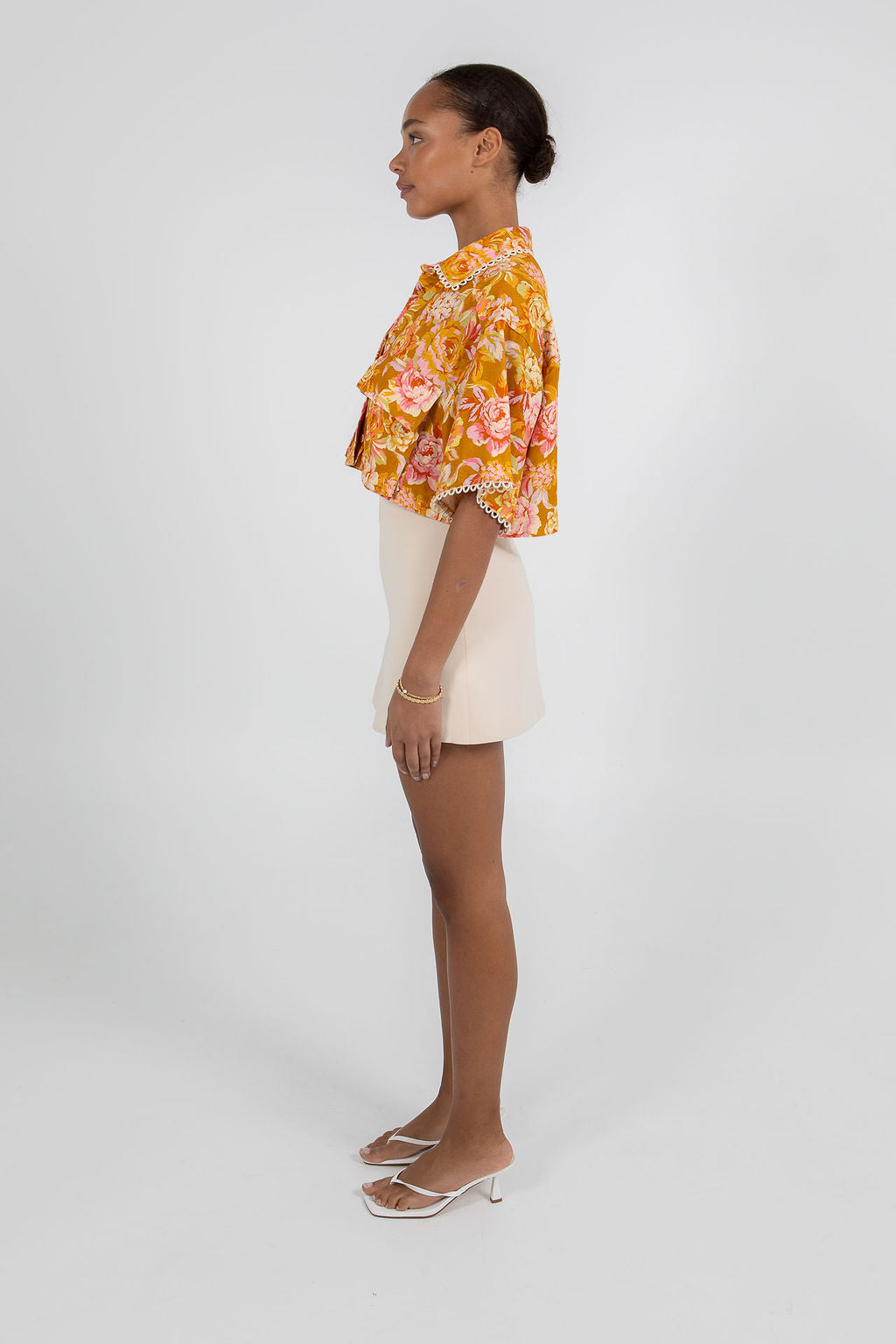 COMING SOON - Esimio Cropped Shirt - Hinterbloom Print