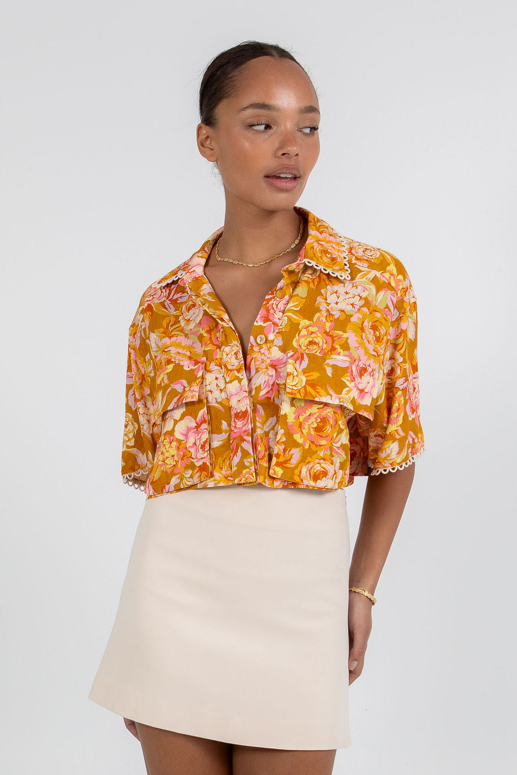 Esimio Shirt Hinterbloom Print