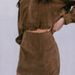 Gina Skirt - Tan Suede Look