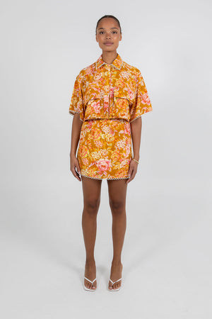 Aprire Mini Skirt Hinterbloom Print