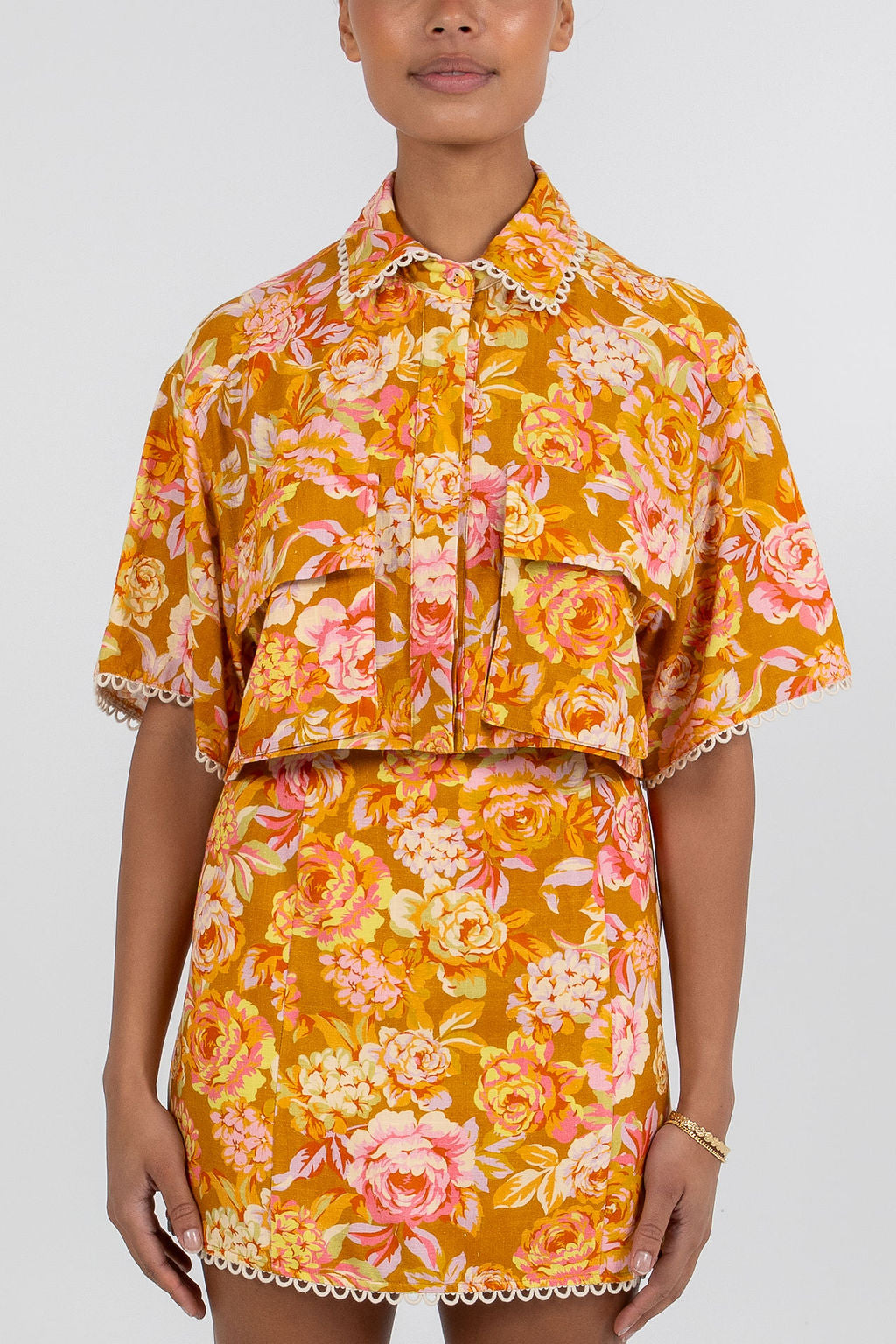 Aprire Mini Skirt Hinterbloom Print