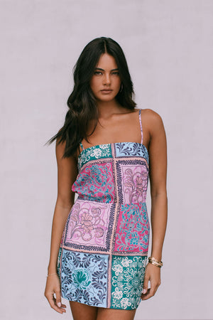 Viola Top - Paisely Tile Print