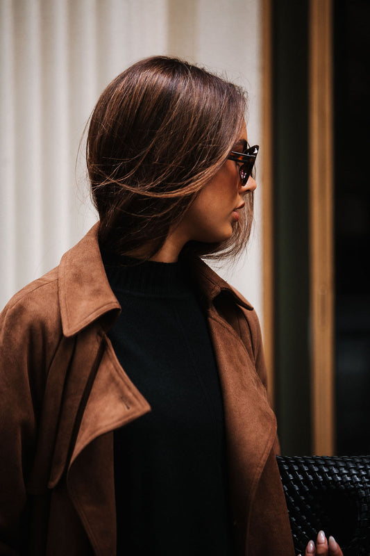 Qualia Trench Coat Chocolate