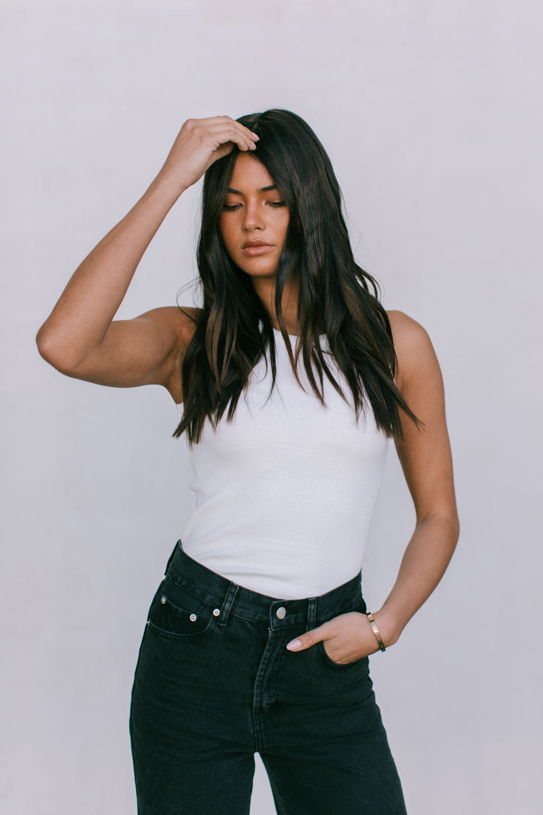 Carissa Wide Leg Jeans Washed Black