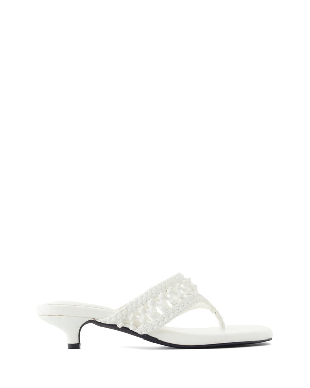 Cannes Thong Heel - White