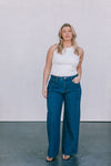 DISPATCH 07.05.25 - Janey Wide Leg Jeans - Dark Blue Wash