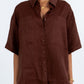Santal Linen Shirt - Chocolate