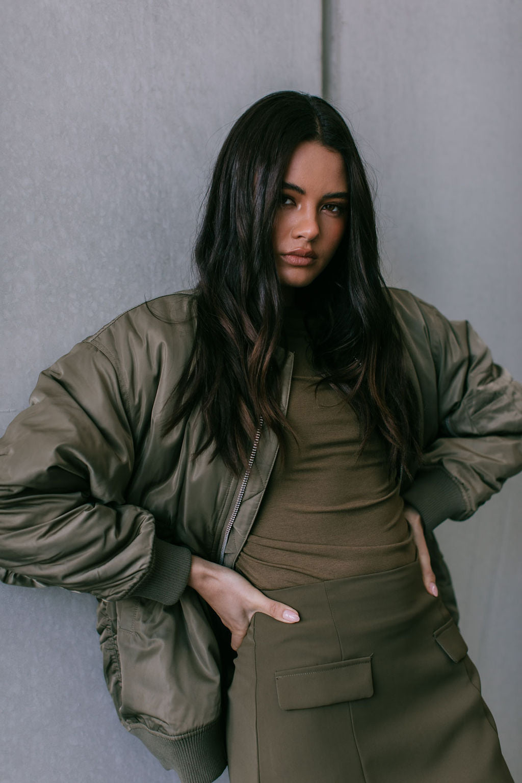 Dixie Mini Skirt Khaki