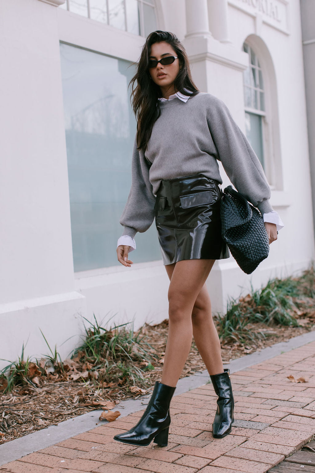 Issy Mini Skirt Deep Brown