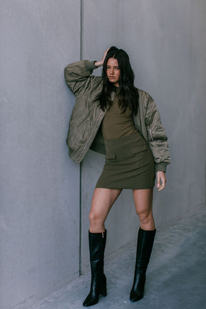 Estar Bomber Jacket - Khaki Green