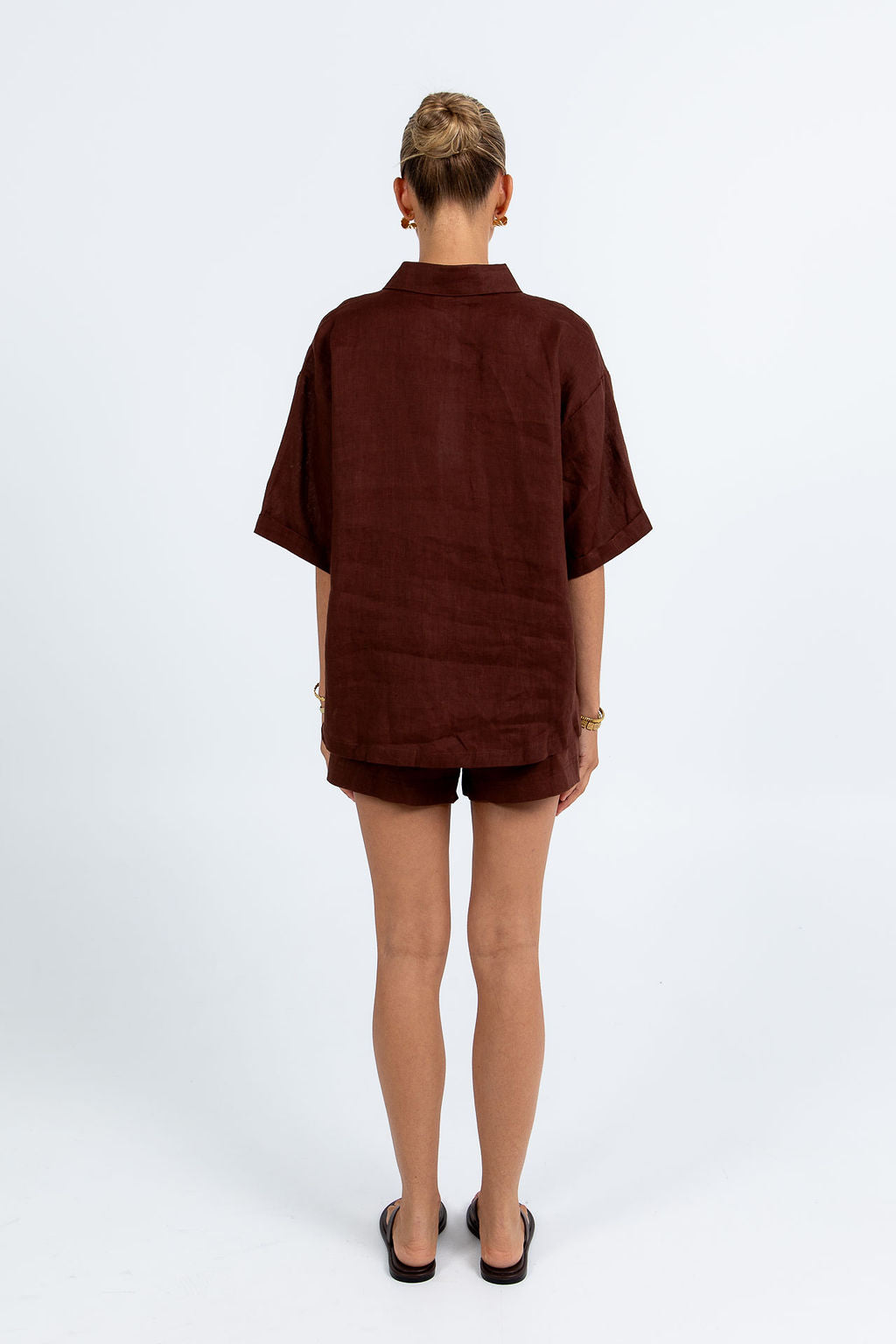 Santal Linen Shirt Chocolate