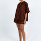 Santal Linen Shirt - Chocolate
