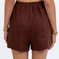 Galina Linen Short - Chocolate