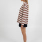 COMING SOON - Xina Long-sleeve Top - Cream/ Chocolate Stripe