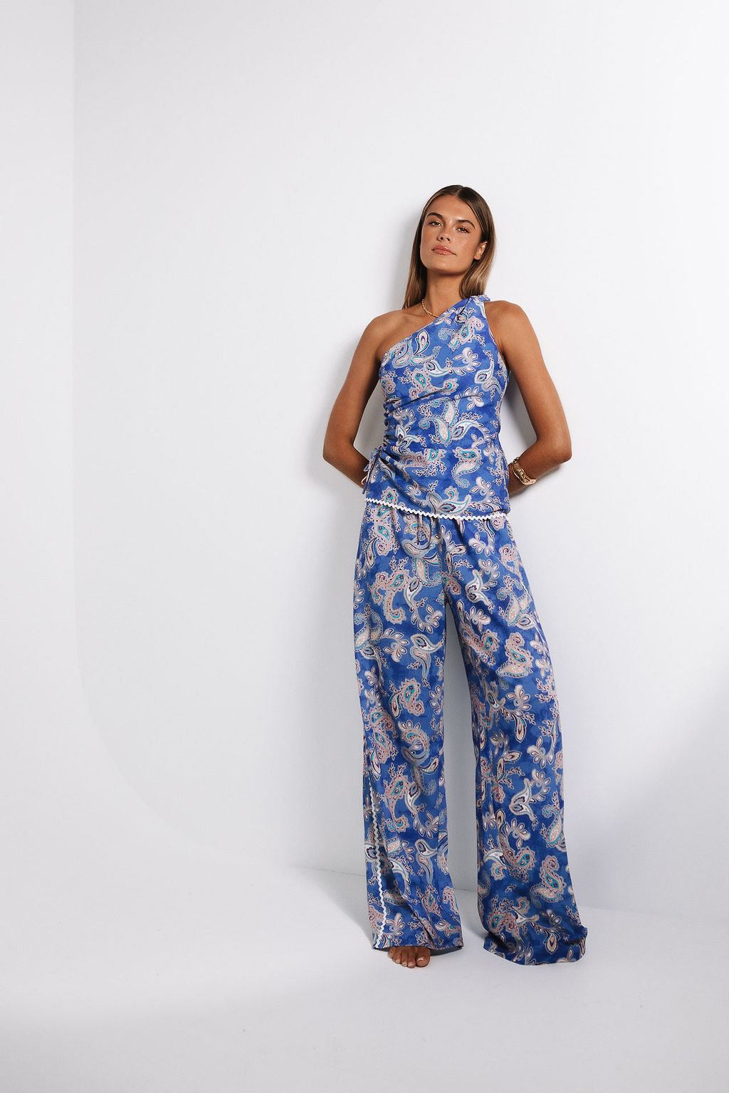 COMING SOON - Yazlin One Shoulder Top - Oceana Print