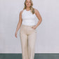 DISPATCH 07.05.25 - Carissa Wide Leg Denim Jeans - Sand