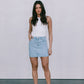 Erin Mini Denim Skirt - Light Wash Blue