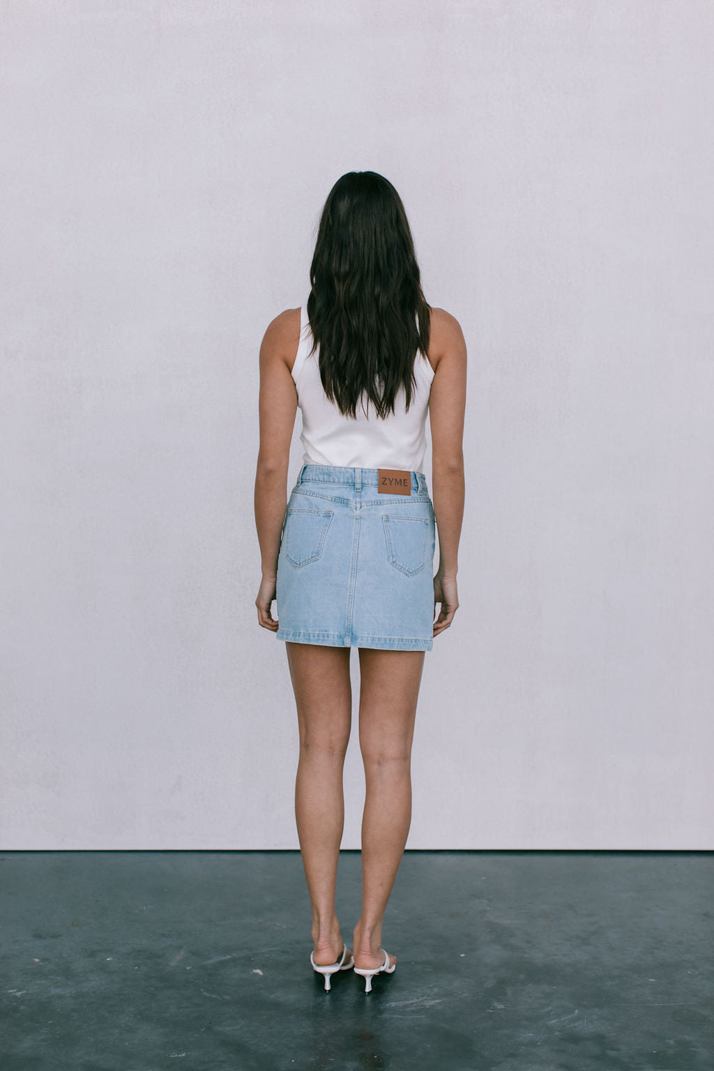 Erin Mini Denim Skirt - Light Wash Blue