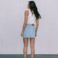 Erin Mini Denim Skirt - Light Wash Blue