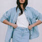 Erin Mini Denim Skirt - Light Wash Blue