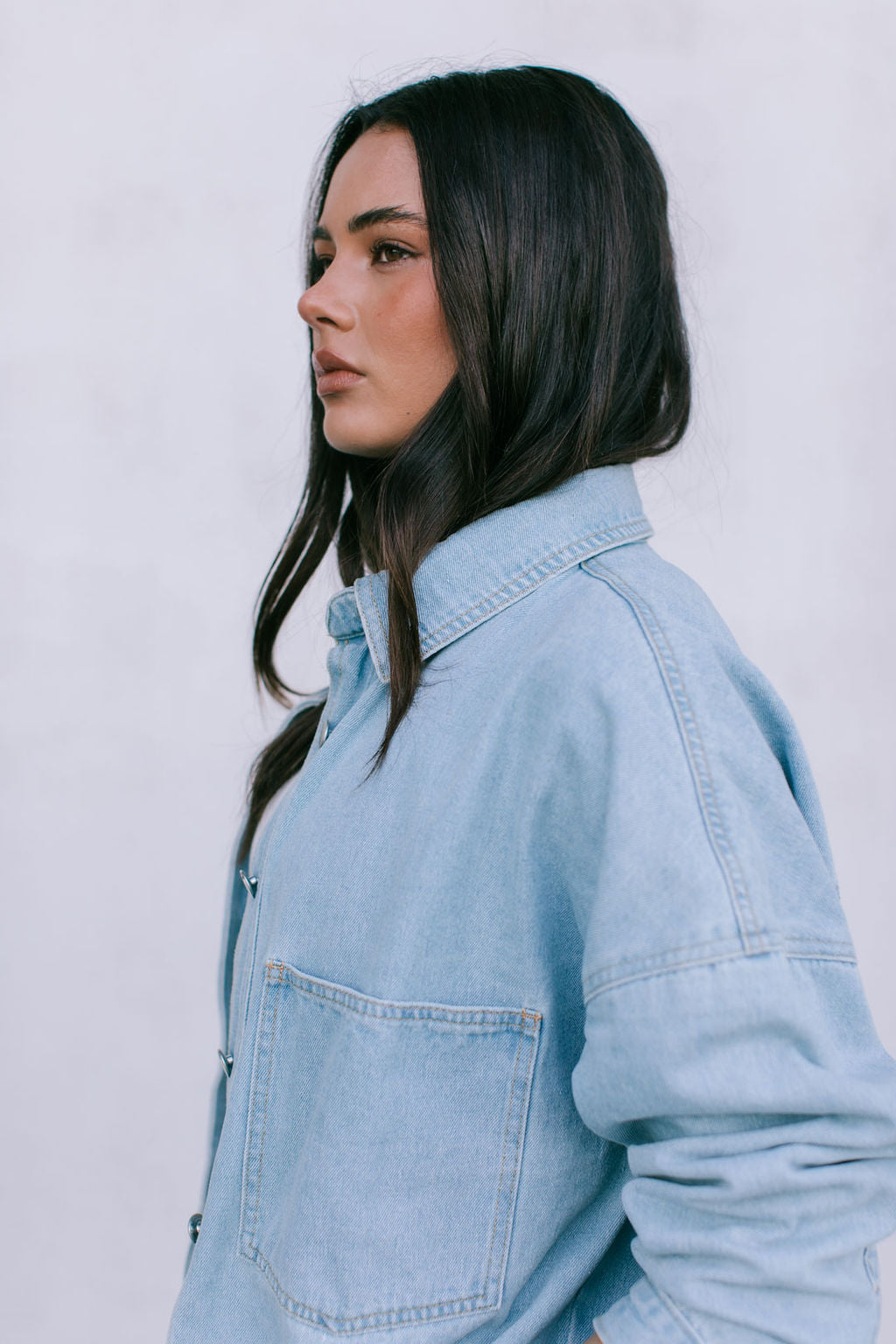 Erin Mini Denim Skirt - Light Wash Blue