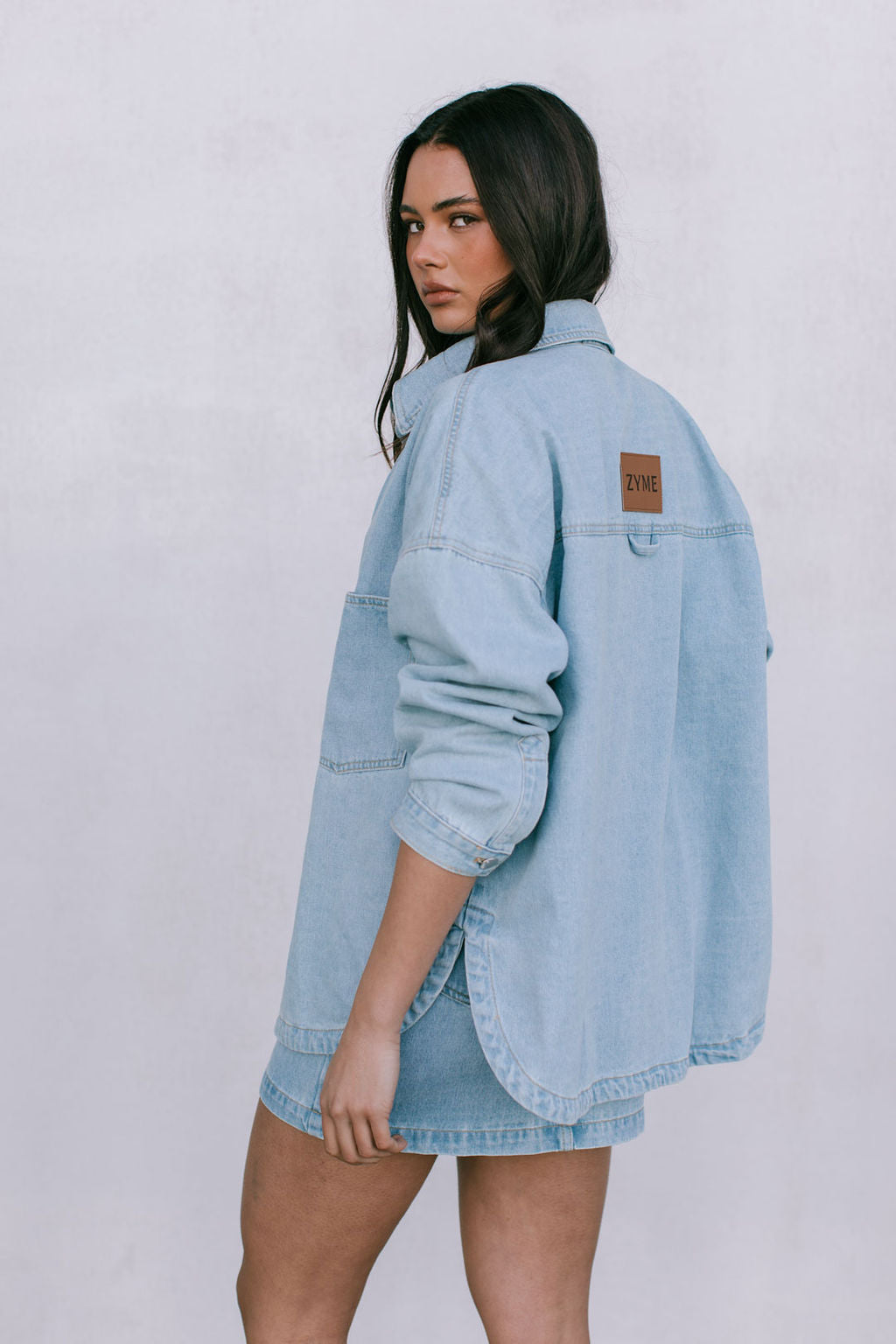 Erin Mini Denim Skirt - Light Wash Blue