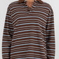 COMING SOON - Regan Long-sleeve Top - Chocolate/ Blue Stripe