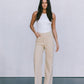 DISPATCH 07.05.25 - Carissa Wide Leg Denim Jeans - Sand