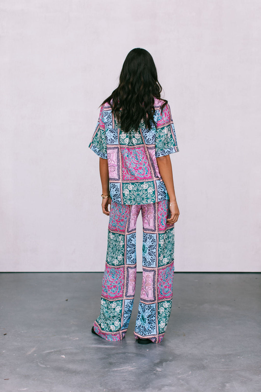 Loren Shirt Paisley Tile Print