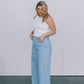 Janey Wide Leg Jeans - Light Wash Blue