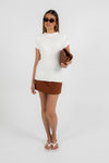 Nellie Mini Skirt - Brown