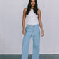 Janey Wide Leg Jeans - Light Wash Blue