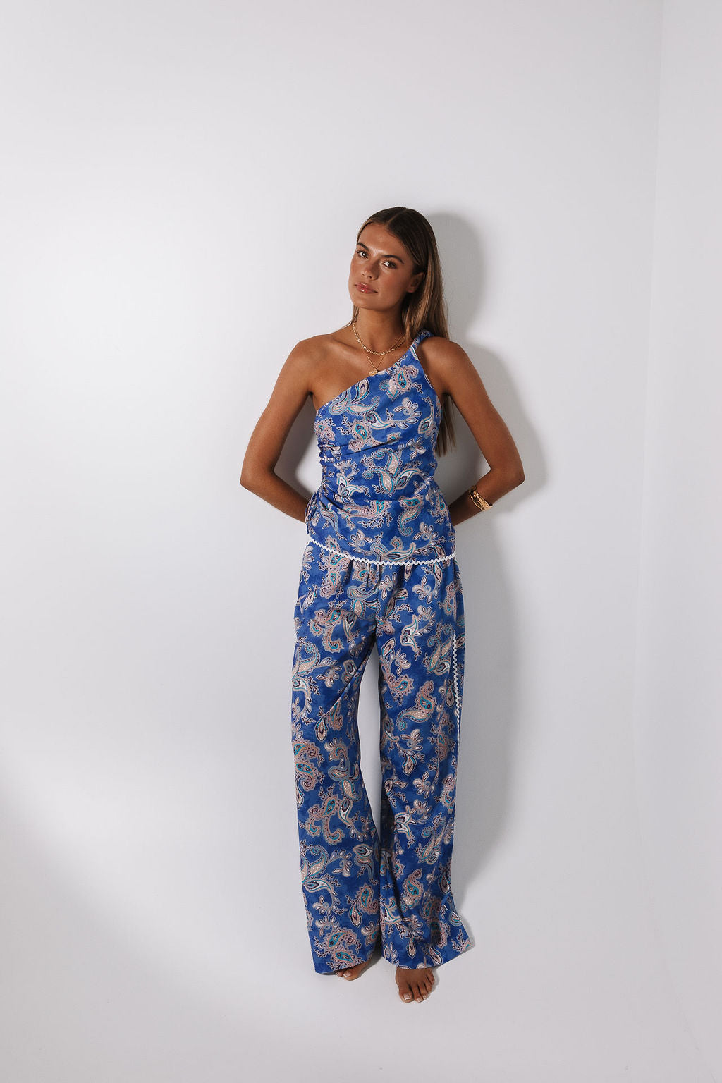 COMING SOON - Yazlin One Shoulder Top - Oceana Print