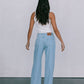 Janey Wide Leg Jeans - Light Wash Blue