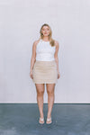 DISPATCH 07.05.25 - Erin Mini Denim Skirt - Sand
