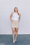 DISPATCH 07.05.25 - Erin Mini Denim Skirt - Sand