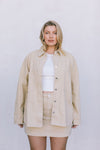 DISPATCH 07.05.25 - Erin Mini Denim Skirt - Sand