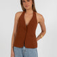 Eden Halter Top - Brown
