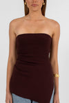 Darcie Strapless Top - Chocolate