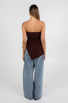 Darcie Strapless Top - Chocolate