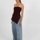 Darcie Strapless Top - Chocolate