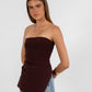 Darcie Strapless Top - Chocolate
