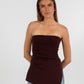 Darcie Strapless Top - Chocolate