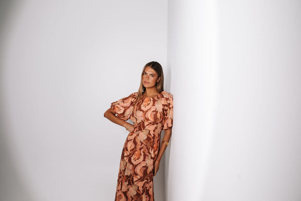 COMING SOON - Layne Midi Dress - Daydream Print